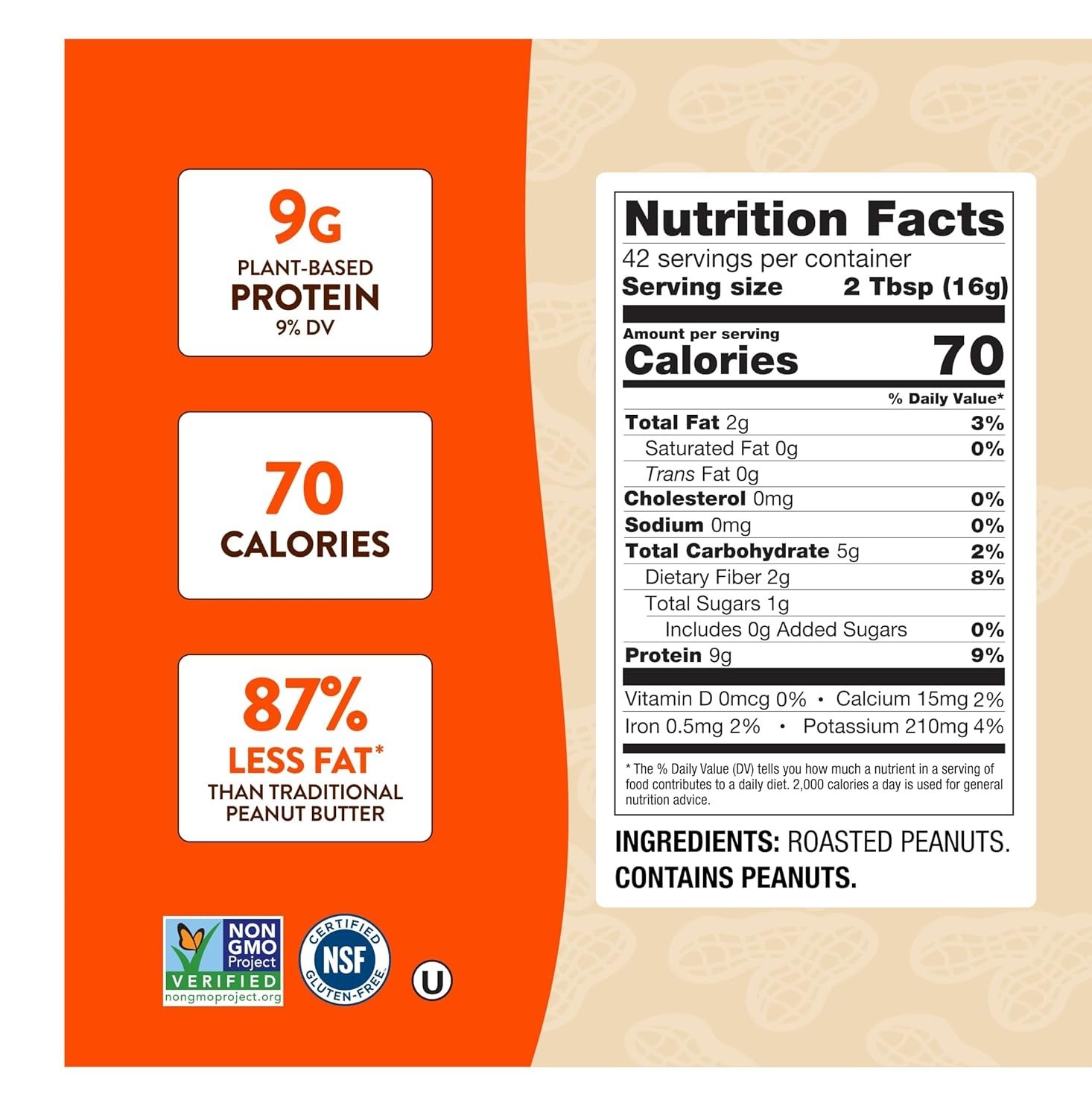 Delicious 24 oz Simply Peanut Powder – Low Fat, Plant-Based Protein Solution