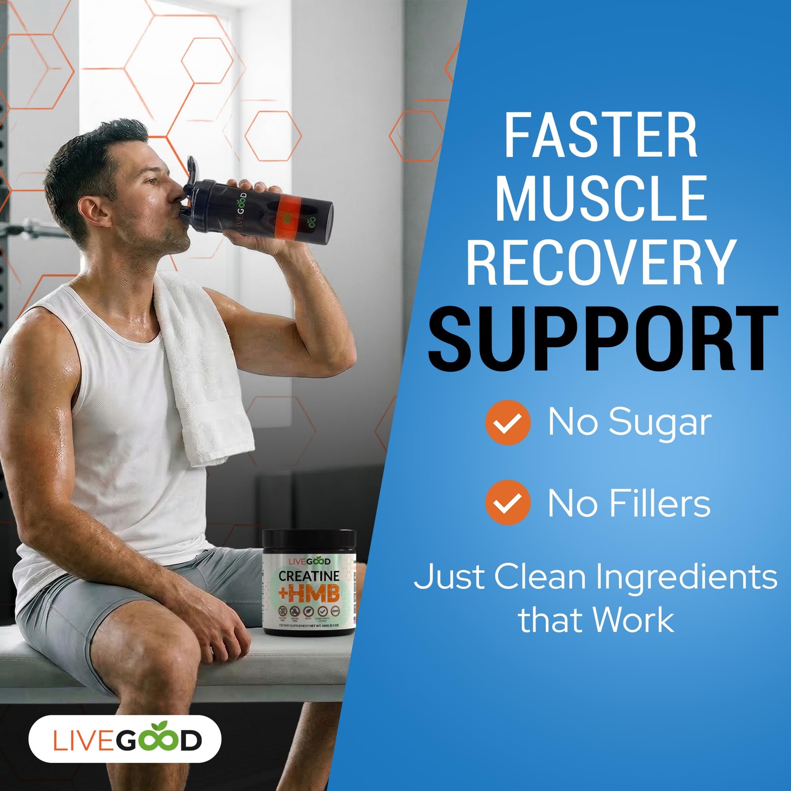 Creatine Monohydrate with HMB for Lean Muscle Growth & Recovery – HMB Creatin…