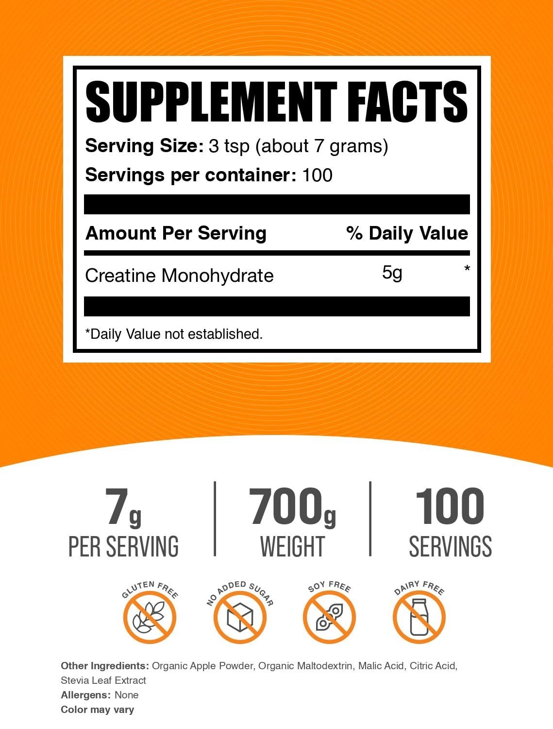 BulkSupplements.com Creatine Monohydrate Powder – Creatine Flavored Powder Suppl