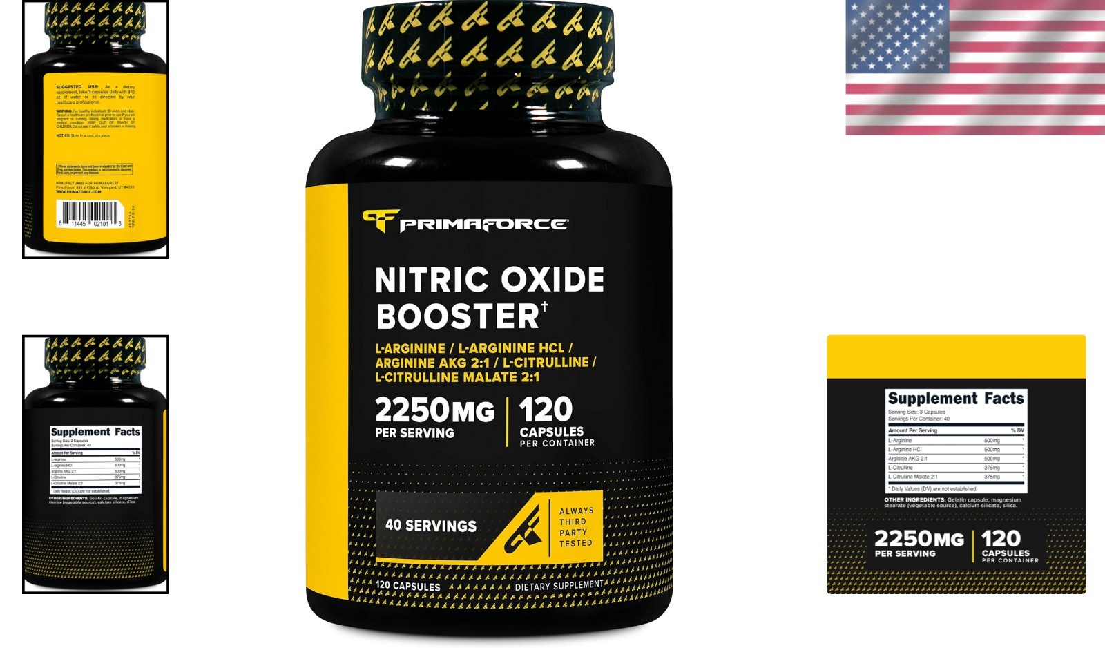 Elevate Workouts with 2,250mg Nitric Oxide Booster – 120 Capsules for Athletes