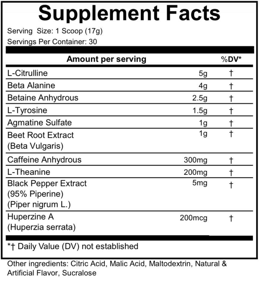 Energy Elixir Pre Workout – Nebraska Nootropics – *STIMULATES PUMPS* 2 FLAVORS