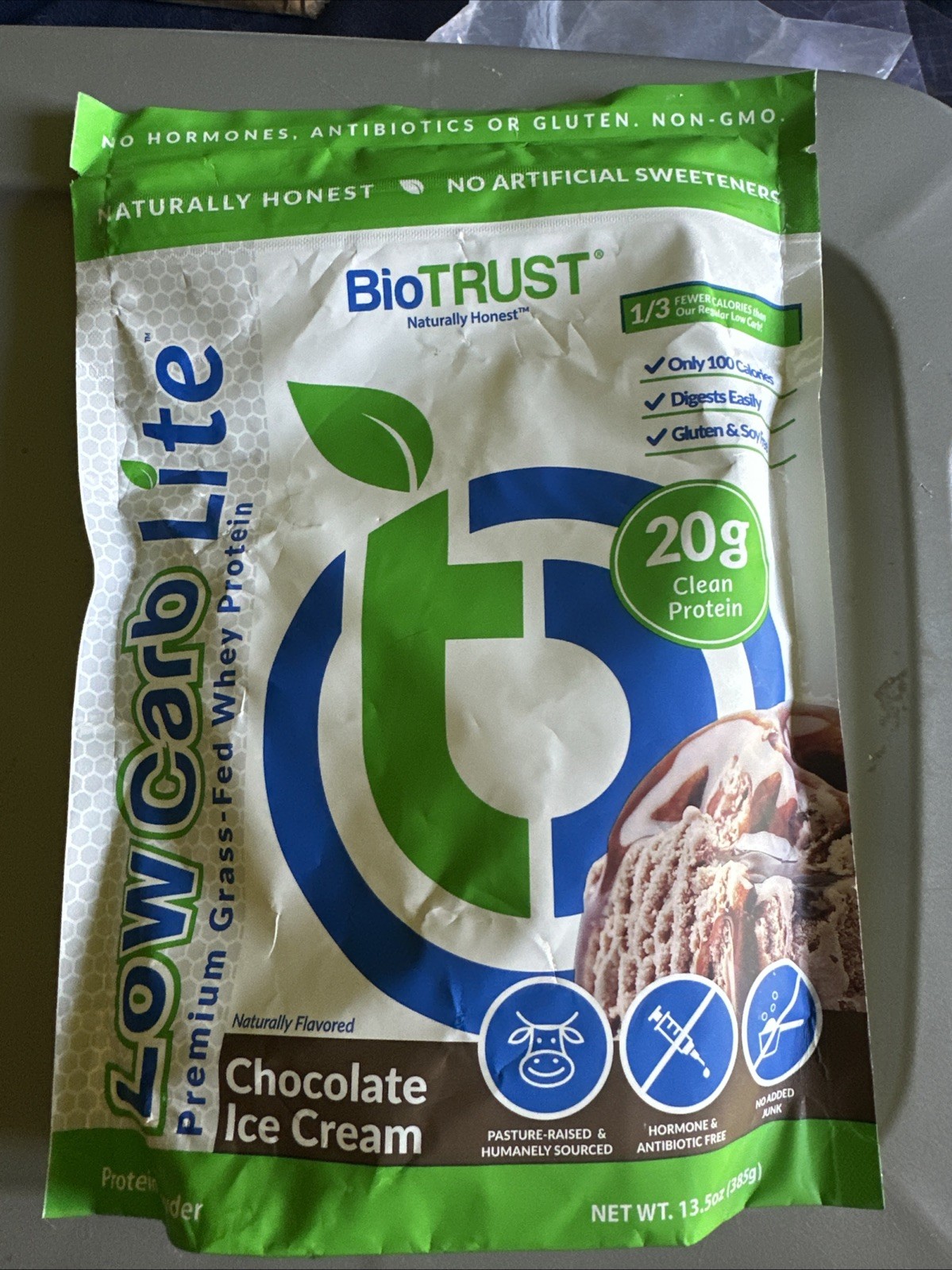 Low Carb Lite™, Premium Grass-Fed Whey Protein, Chocolate Ice Cream, 13.5 oz