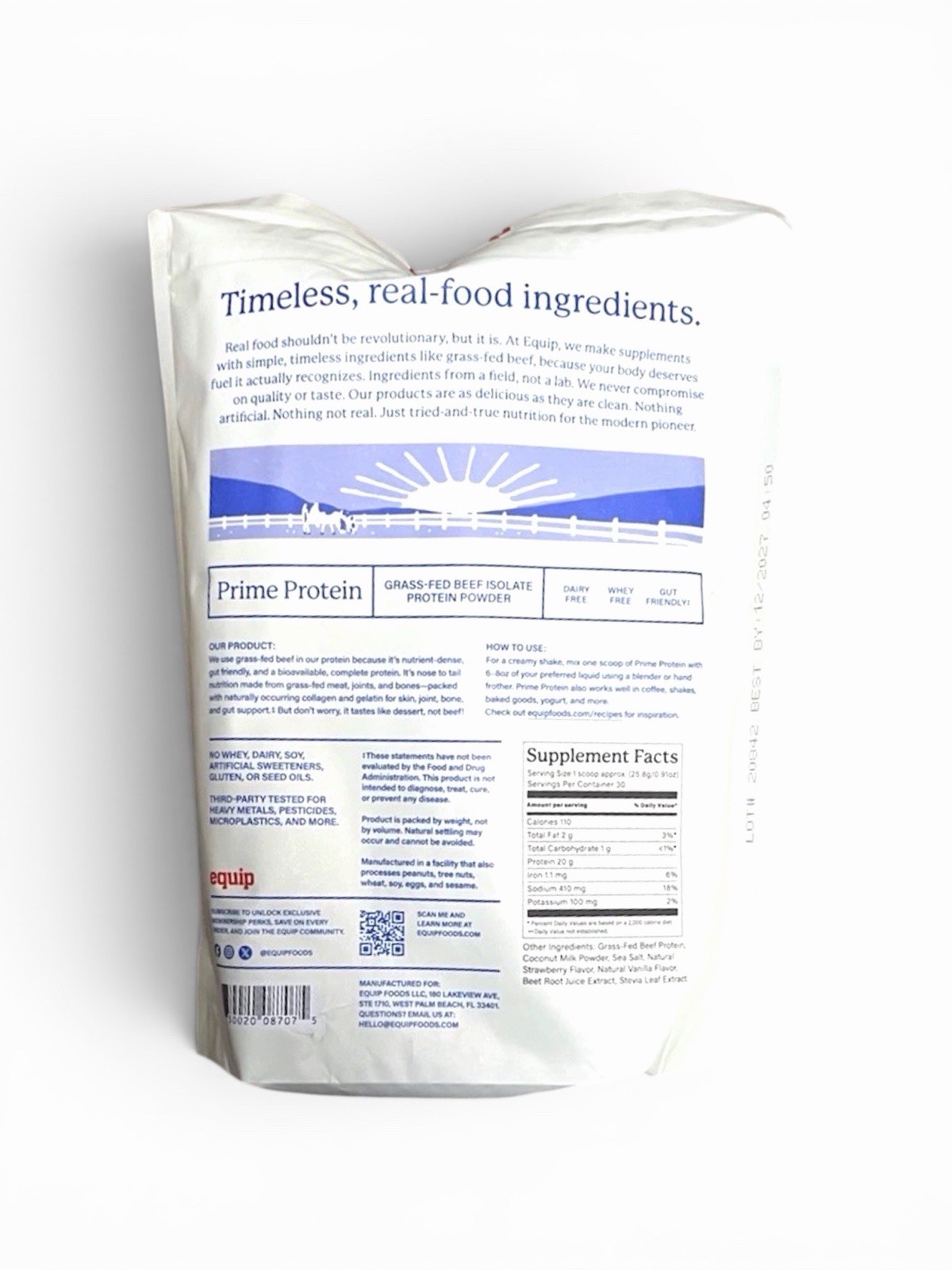 Equip Prime Strawberry Protein Powder 30 Servings – Ships Next Business Day!