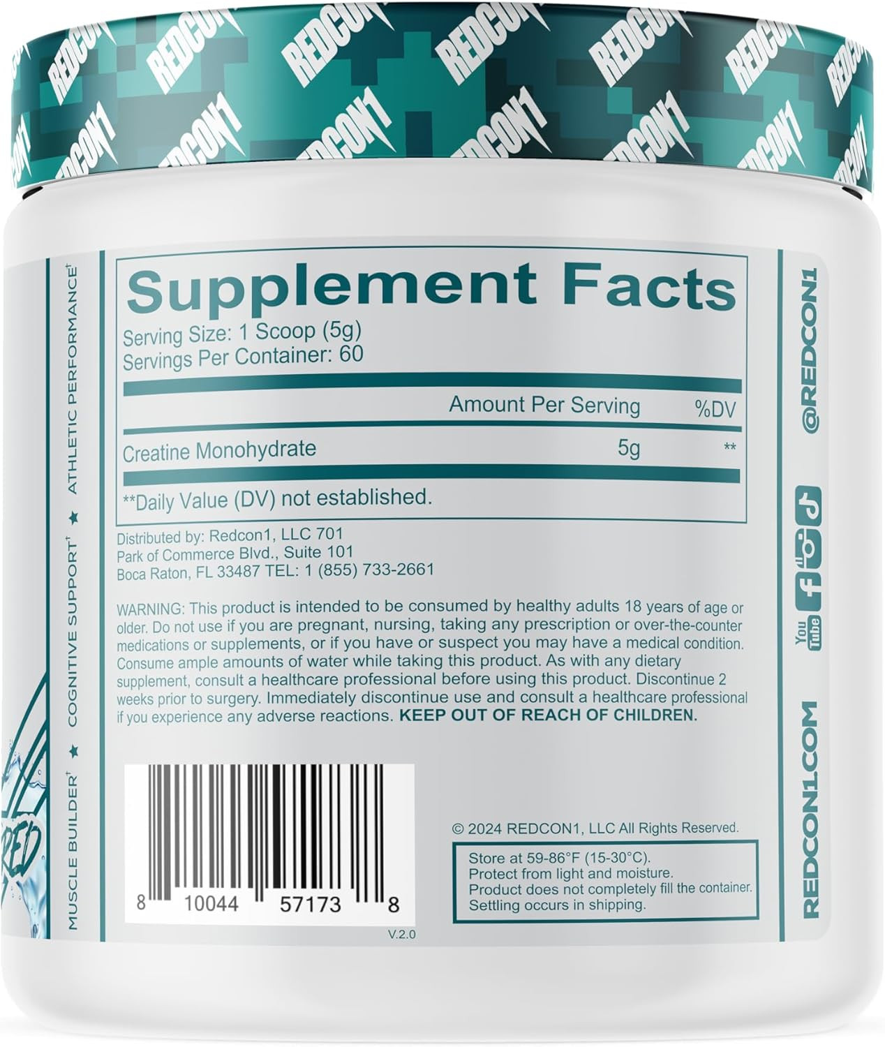 Creatine Monohydrate – Keto Friendly + Vegan Pre & Post Workout Supplement – Cre