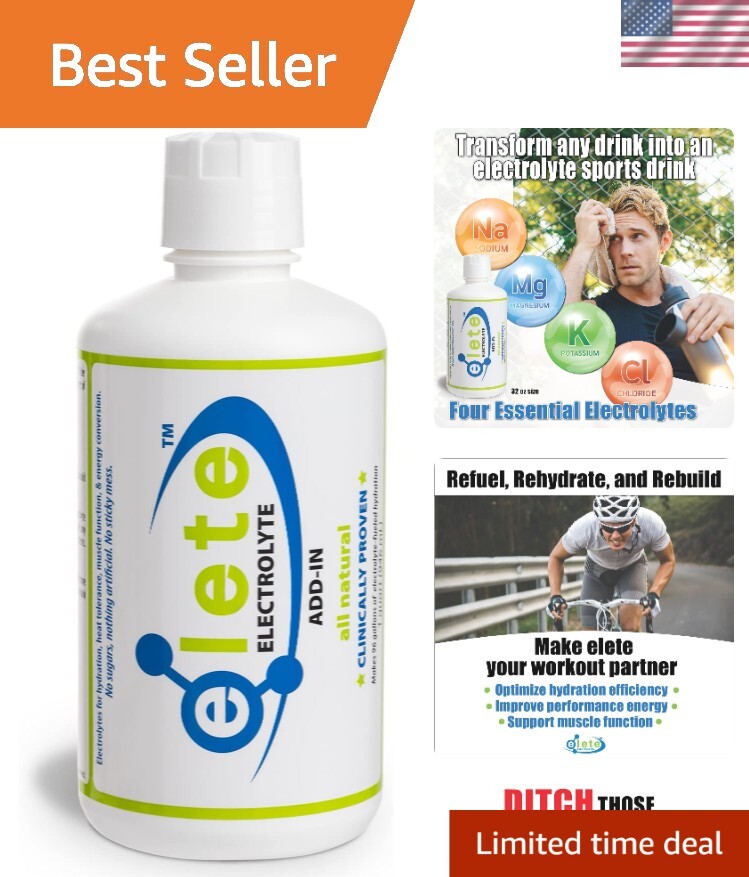 elete All-Natural Electrolyte Concentrate for Hydration – 32oz Unflavored Drops