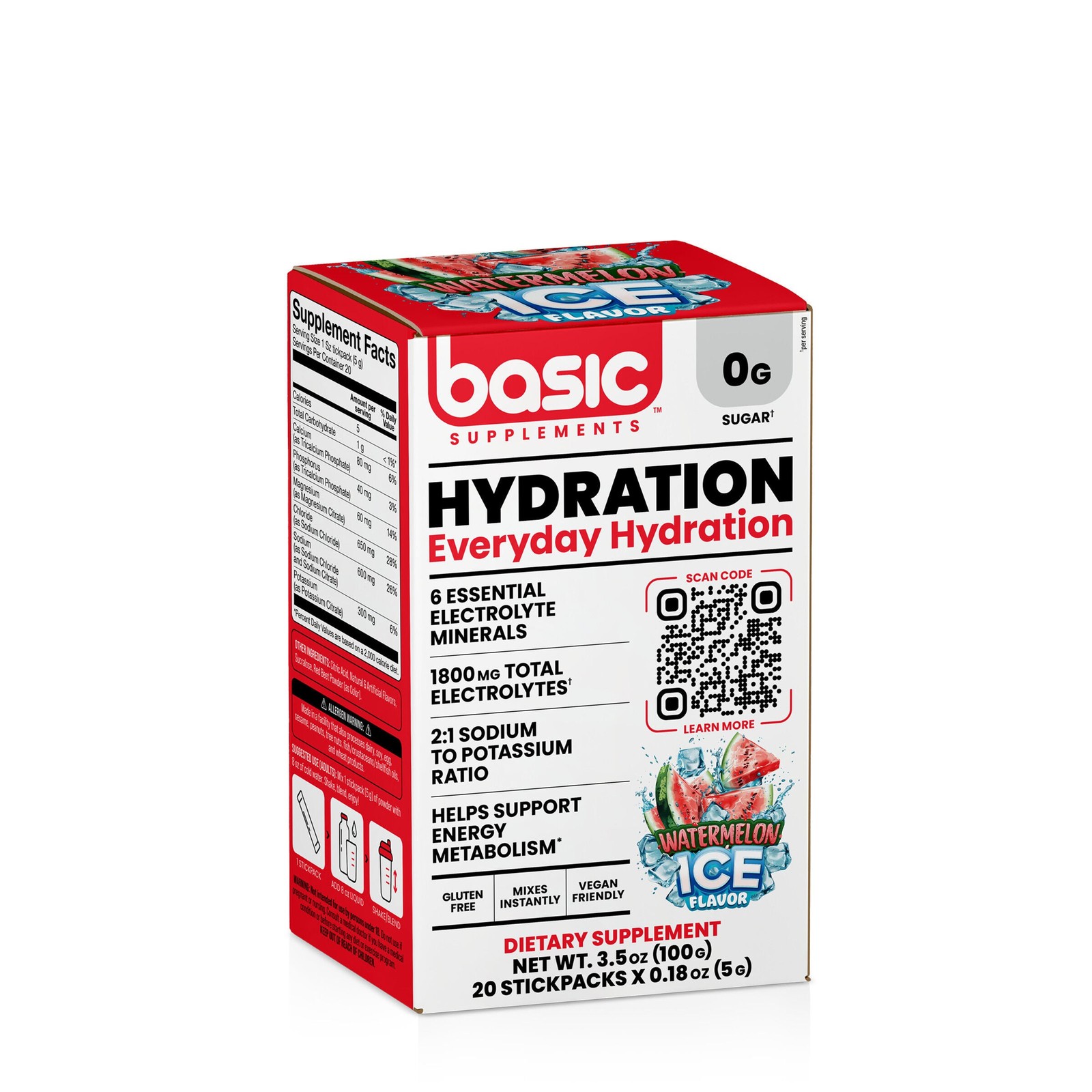 Hydration – Watermelon Ice (20 Stickpacks)