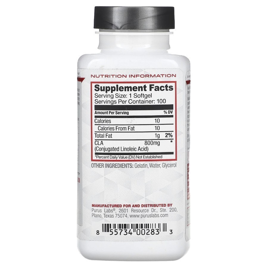 NATURAL FAT BURNER – Purus Labs CLA Stim-Free, Weight Loss – 100 Capsules