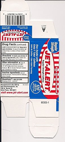 5 Pack Jet Alert 100Mg Each Caffeine Tablet 120 Count Each