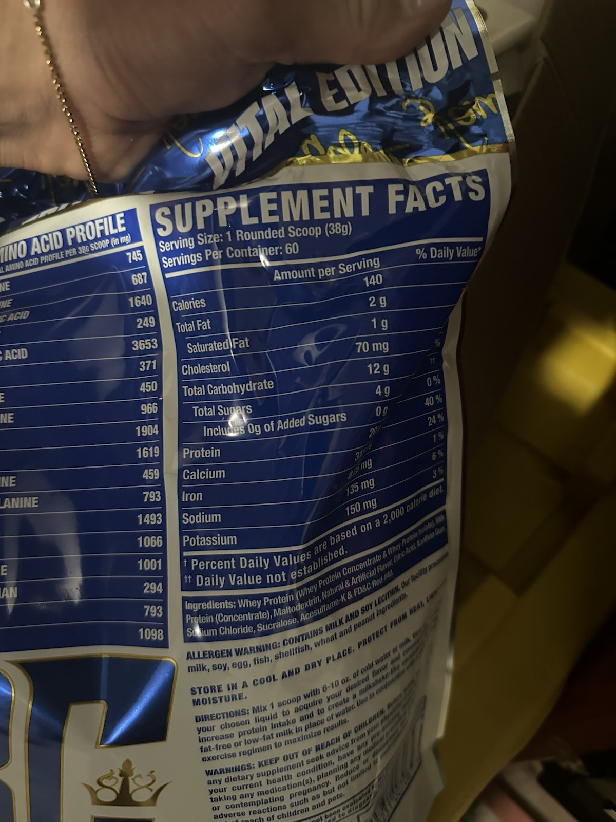Ronnie Coleman Vital Edition Whey XS, Strawberry Milkshake, 5 lb