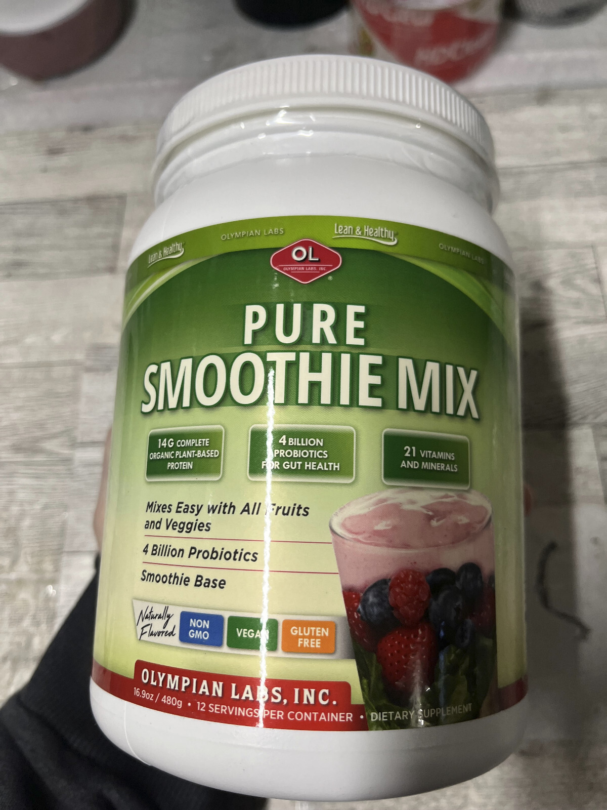 Olympian Labs Pure Smoothie Mix with Organic Protein 480 grams