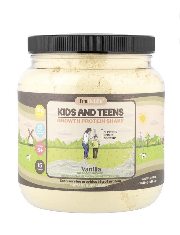 TruHeight Growth Protein Shake Vanilla Whey Kids & Teens Exp 09/2026 Sealed