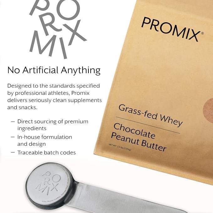 Promix Grass-Fed Whey Chocolate Peanut Butter Protein Powder 1.5 lb