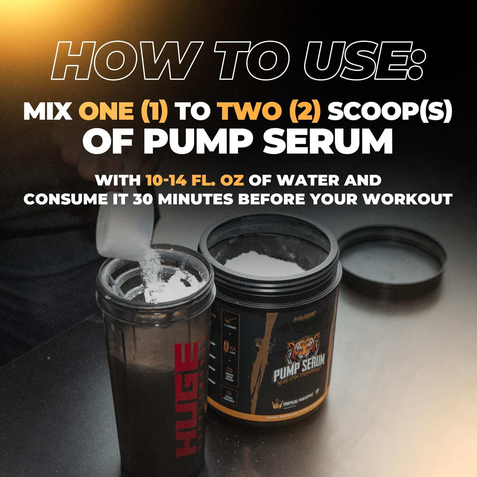 Huge Supplements Pump Serum Non-Stim Pre-Workout For Pumps Performance