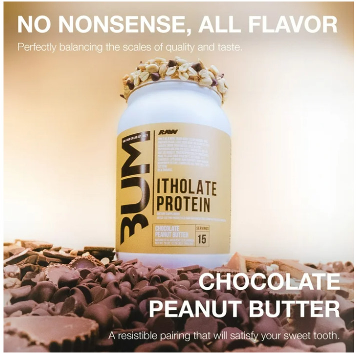 RAW Nutrition BUM Itholate Protein Powder Chocolate Peanut Butter 15