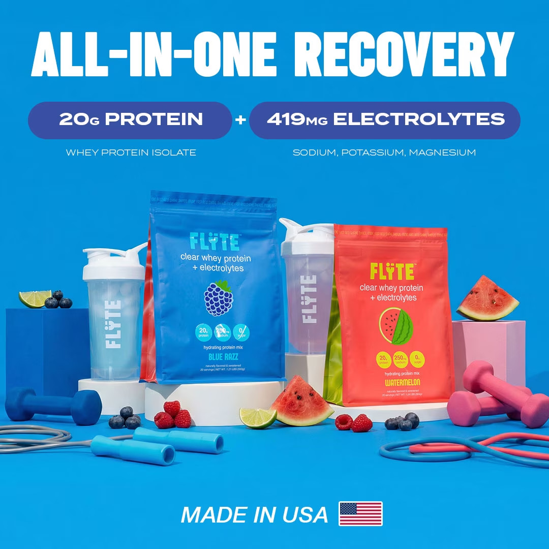 Clear Protein + Electrolytes, 20G Protein, Blue Razz, Zero Sugar, 20 Servings