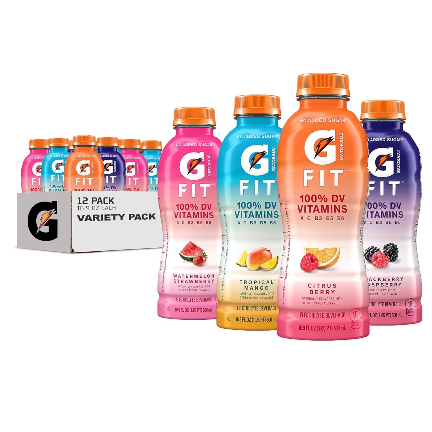 Electrolyte Beverage Pack, Gatorade Fit 2.0, Hydration Drink, 16.9 Fl Oz