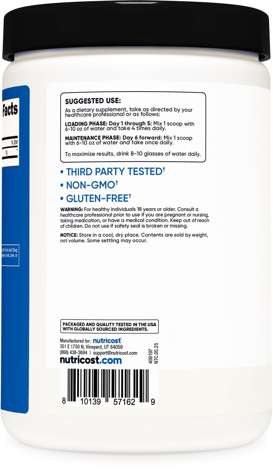 Nutricost Creatine Monohydrate Micronized Powder 500G 100 Servings 5000mg Per
