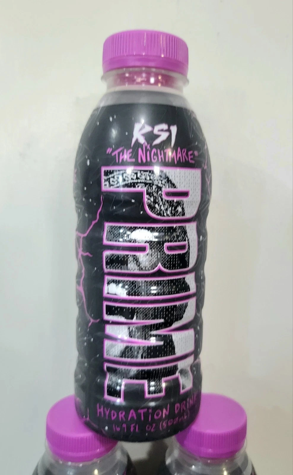 PRIME KSI THE NIGHTMARE LIMITED EDITION STRAWBERRY CREAM HYDRATION DRINK 3 Pack