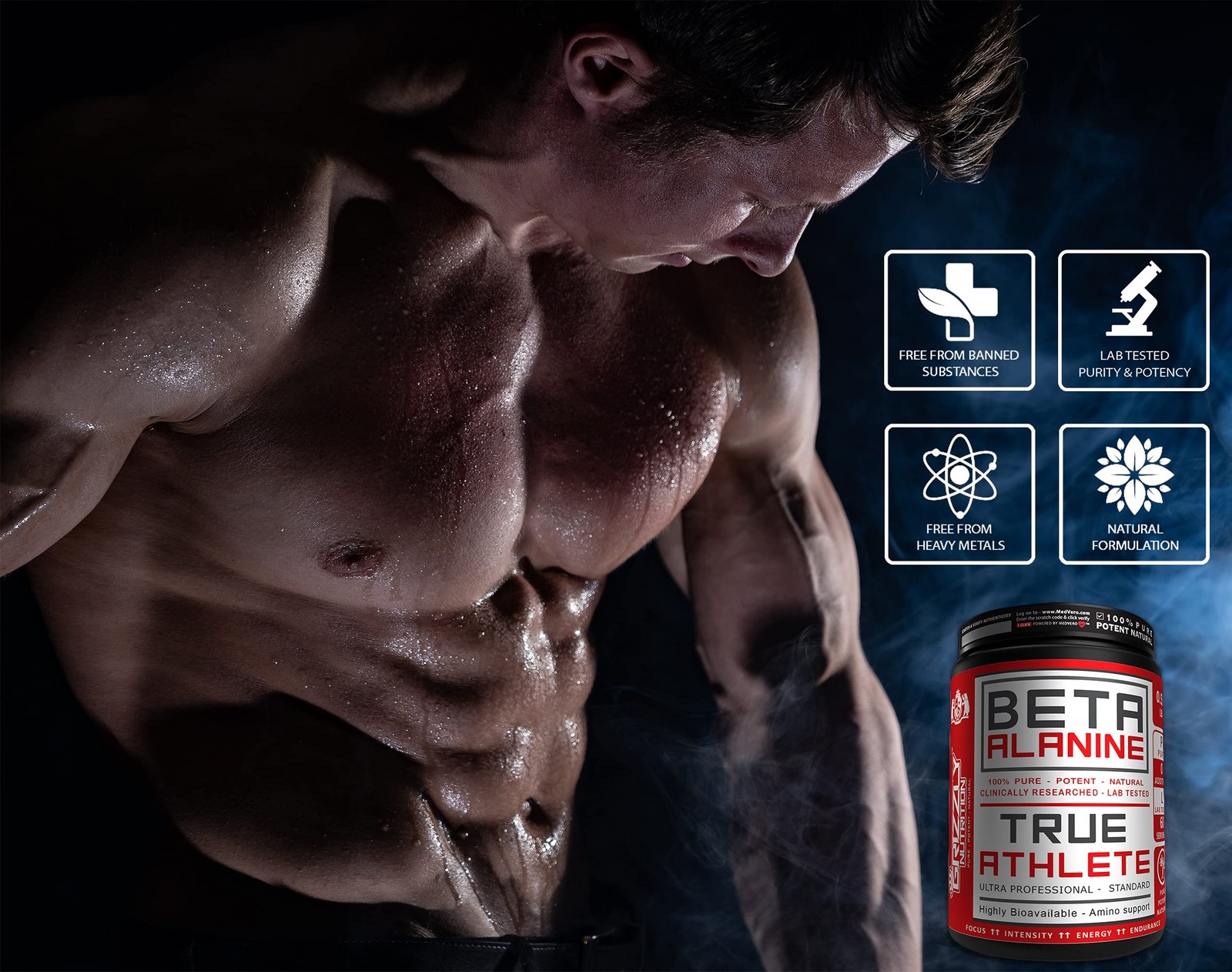 Grizzly Nutrition Pure Beta-Alanine 250g – No Flavor, 60 Servings, Amino Support