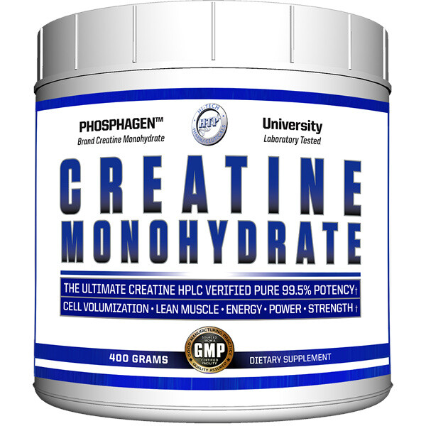 Hi-Tech Phosphagen CREATINE MONOHYDRATE HPLC Pure Lab Tested 400 Grams – 80 Svgs