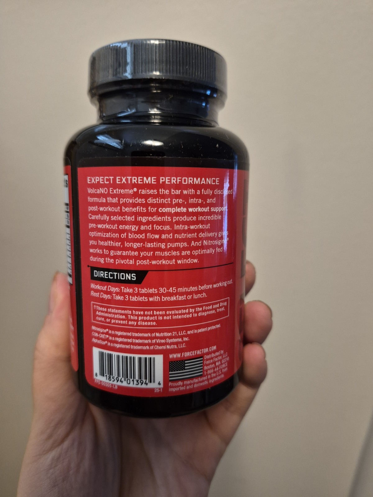 Force Factor Volcano Extreme NOx-Boosting Muscle Builder Tablets, 90 Count