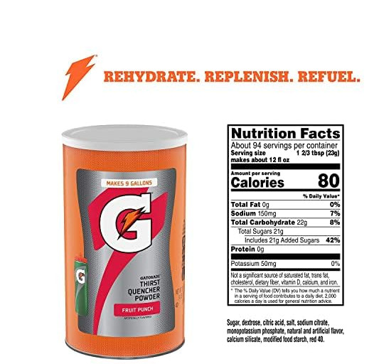 Gatorade Thirst Quencher Powder 76.5 oz Sports Drink Mix Choose Your Flavor