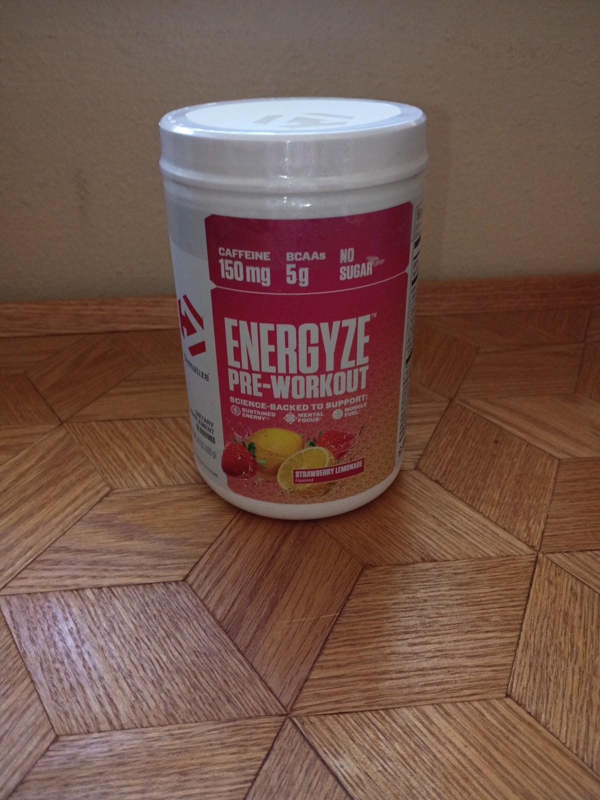 Dymatize Energyze Pre Workout Powder Strawberry Lemonade Flavor, 150mg- Exp.2/27