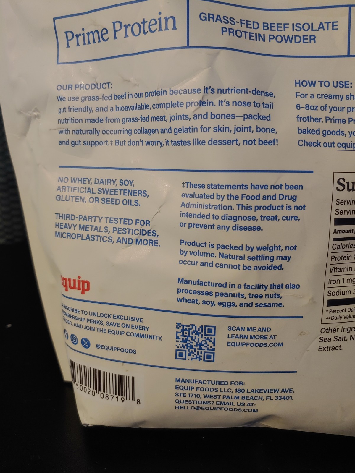 Equip Prime Protein, Salted Caramel, 21g Protein Per Scoop