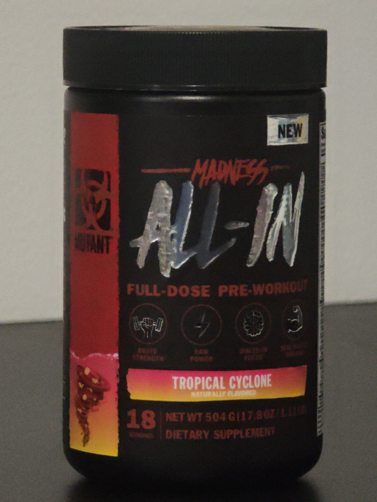 Mutant Madness All-in Full-Dose Pre Workout 504g | Tropical Cyclone 18 Serv.