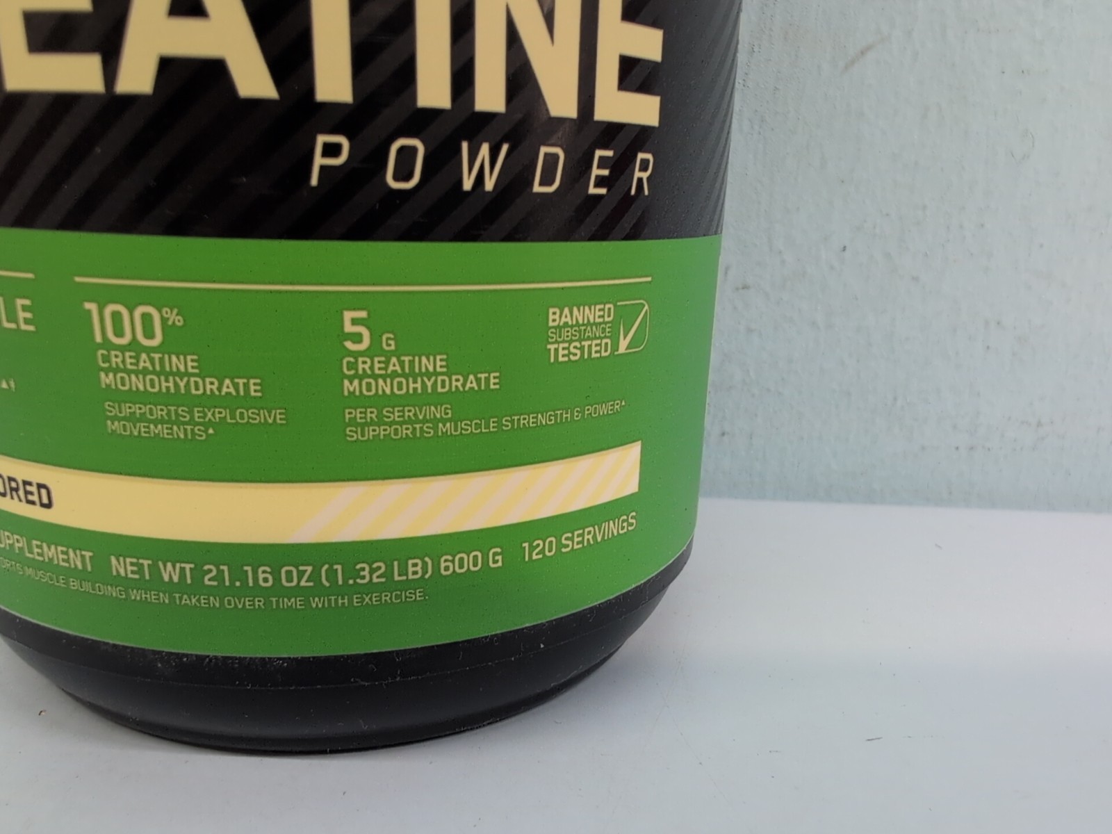 Optimum Nutrition Micronized Creatine Powder Unflavored 1.32 LB 600g Exp 9/2027