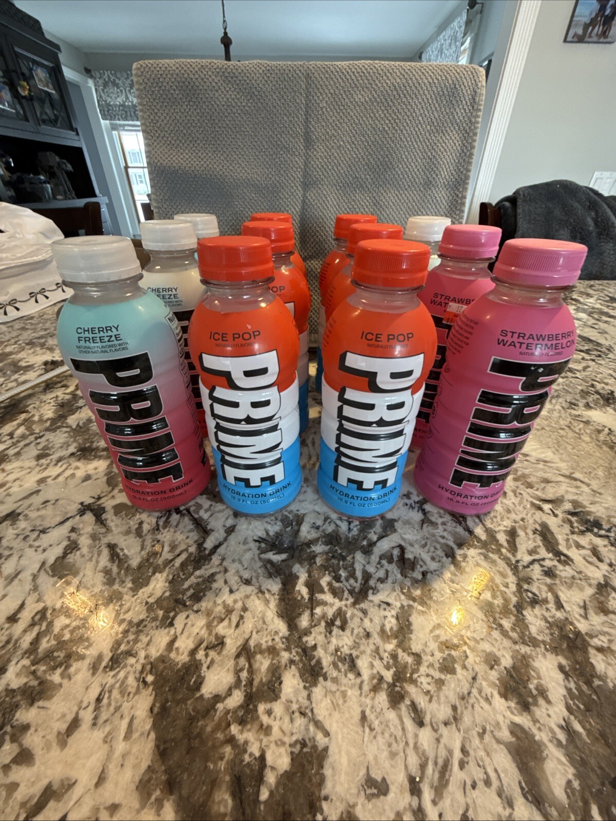 12 PRIME HYDRATION DRINK – 6 ” ICE POP 4 Cherry Freeze 2 Strawberry Watermel”
