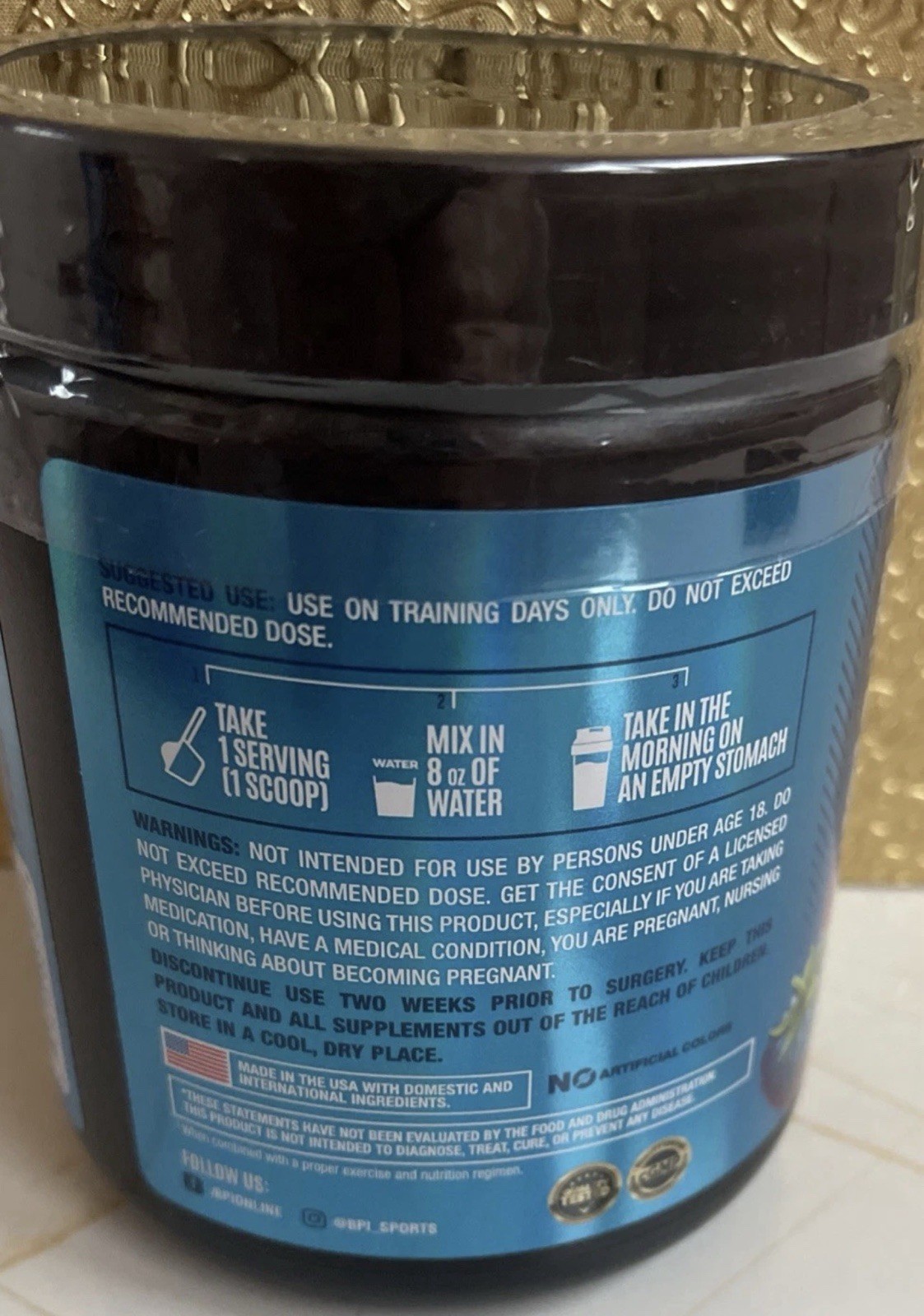 BPI Sports Best BCAA Shredded Caffeine-Free Muscle RecoverRaz 9.7oz EXP 08-2027