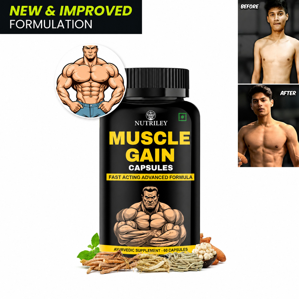 Weight Gainer Supplement – Helps Build Lean, Firm, High-quality Muscle,…