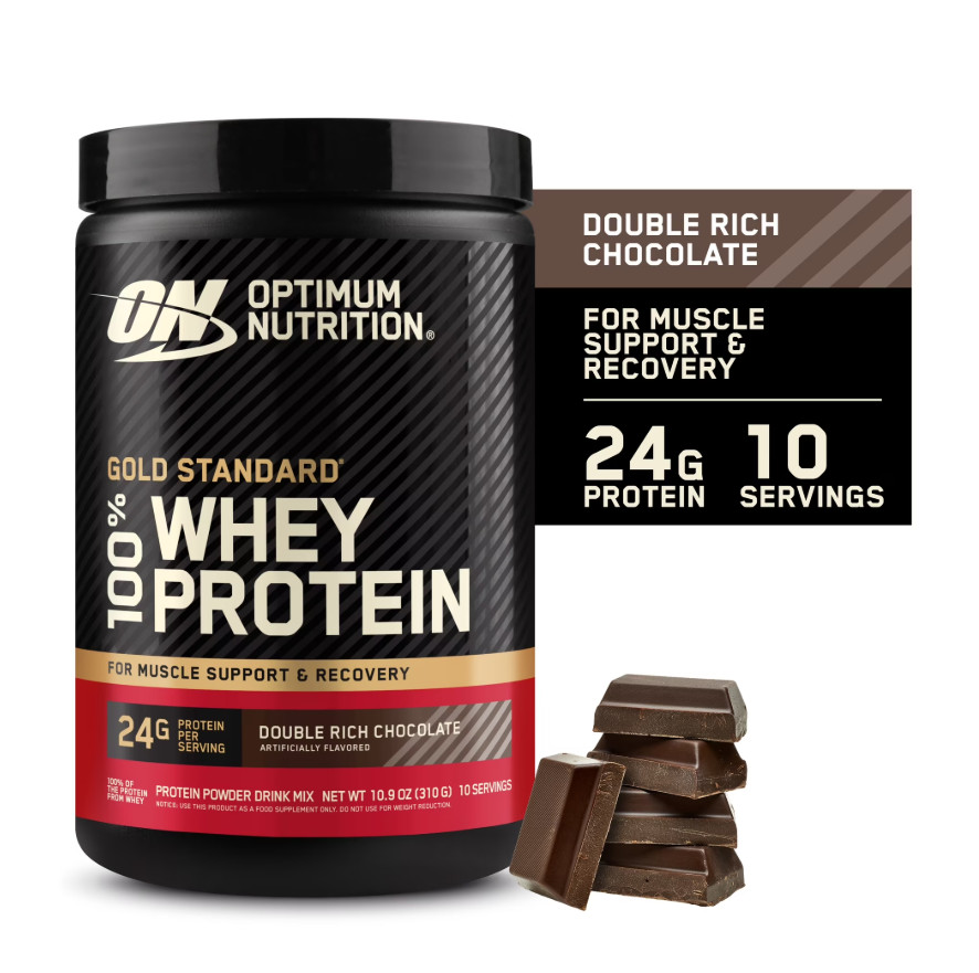 Optimum Nutrition Gold Standard 100% Whey Protein Powder, Double Rich Chocolate,