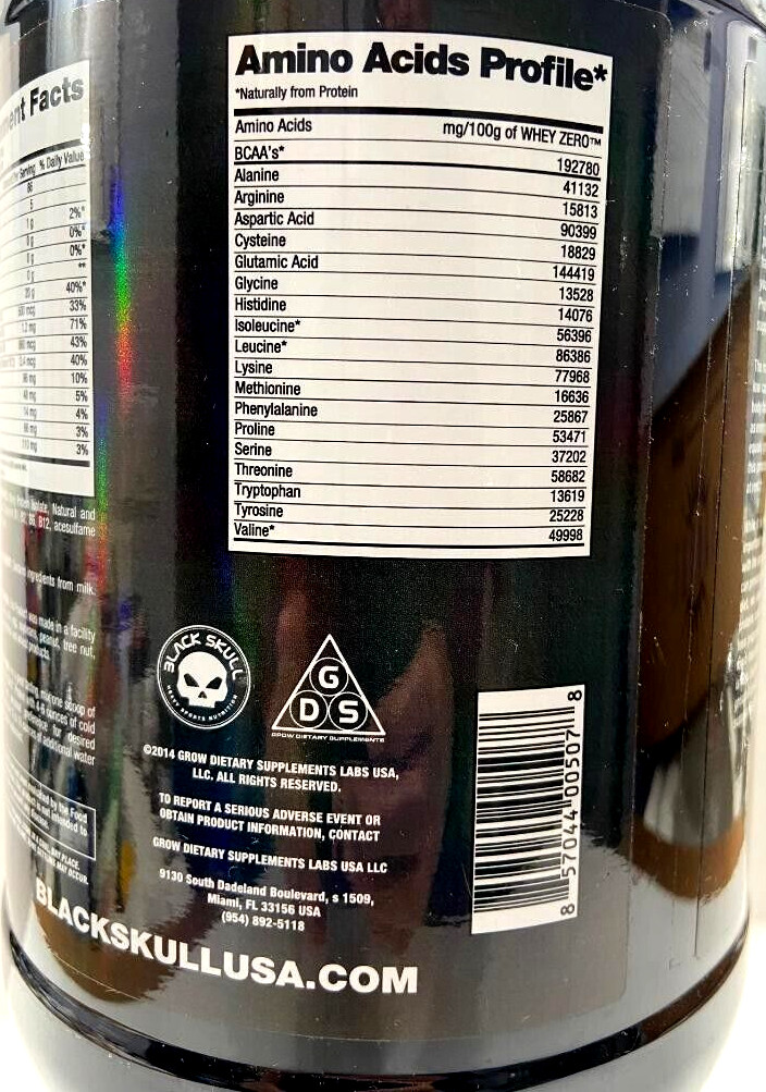 100% Isolate Whey ZERO Protein, Zero Carb Vanilla 2Lb, 39 Servings