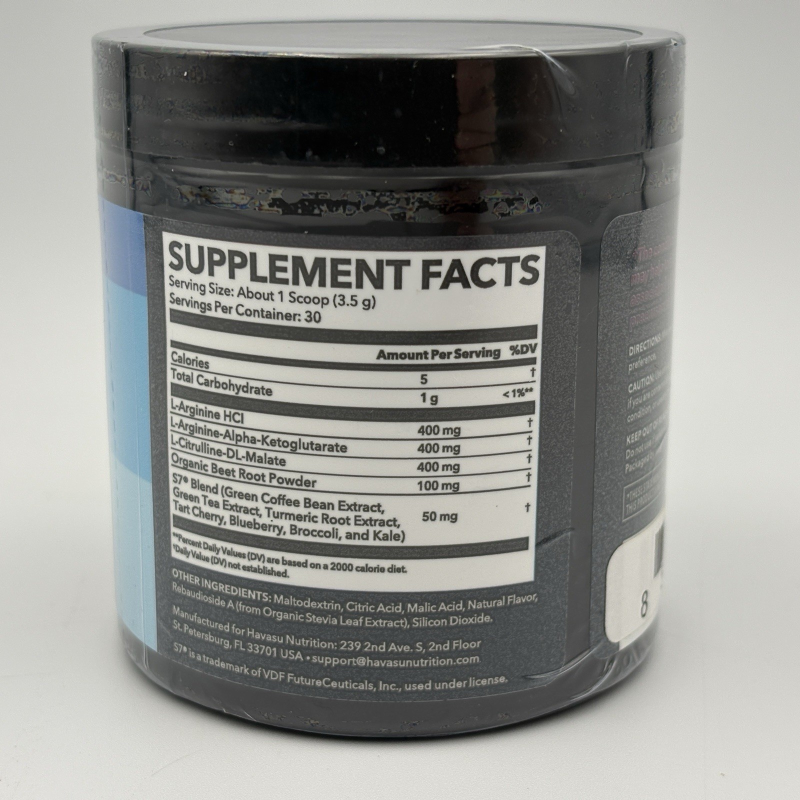 Havasu L-Arginine Powder – Mixed Berry Pre-Workout Nitric Oxide Boost 3.7 Oz