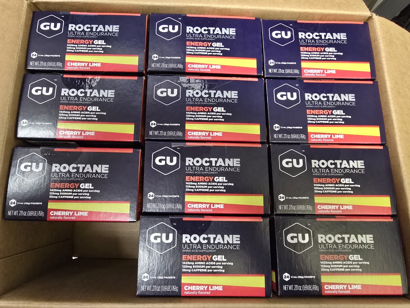 READ!!! 264 Packs – ROCTANE Energy Gel : CHERRY LIME – 11 Boxes of 24 bb 08/2023