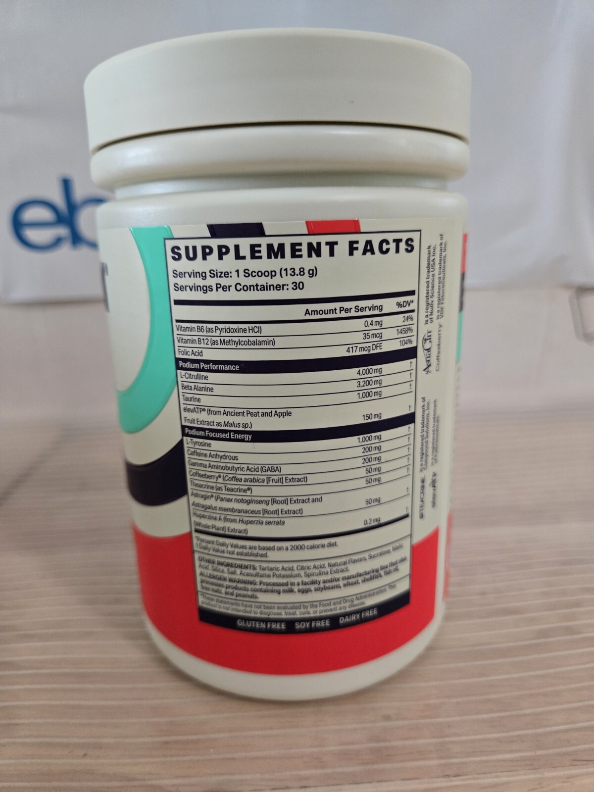 PODIUM FUSE Pre Workout – Blue Razz Slushie (30 Servings) Net Weight 14.6oz