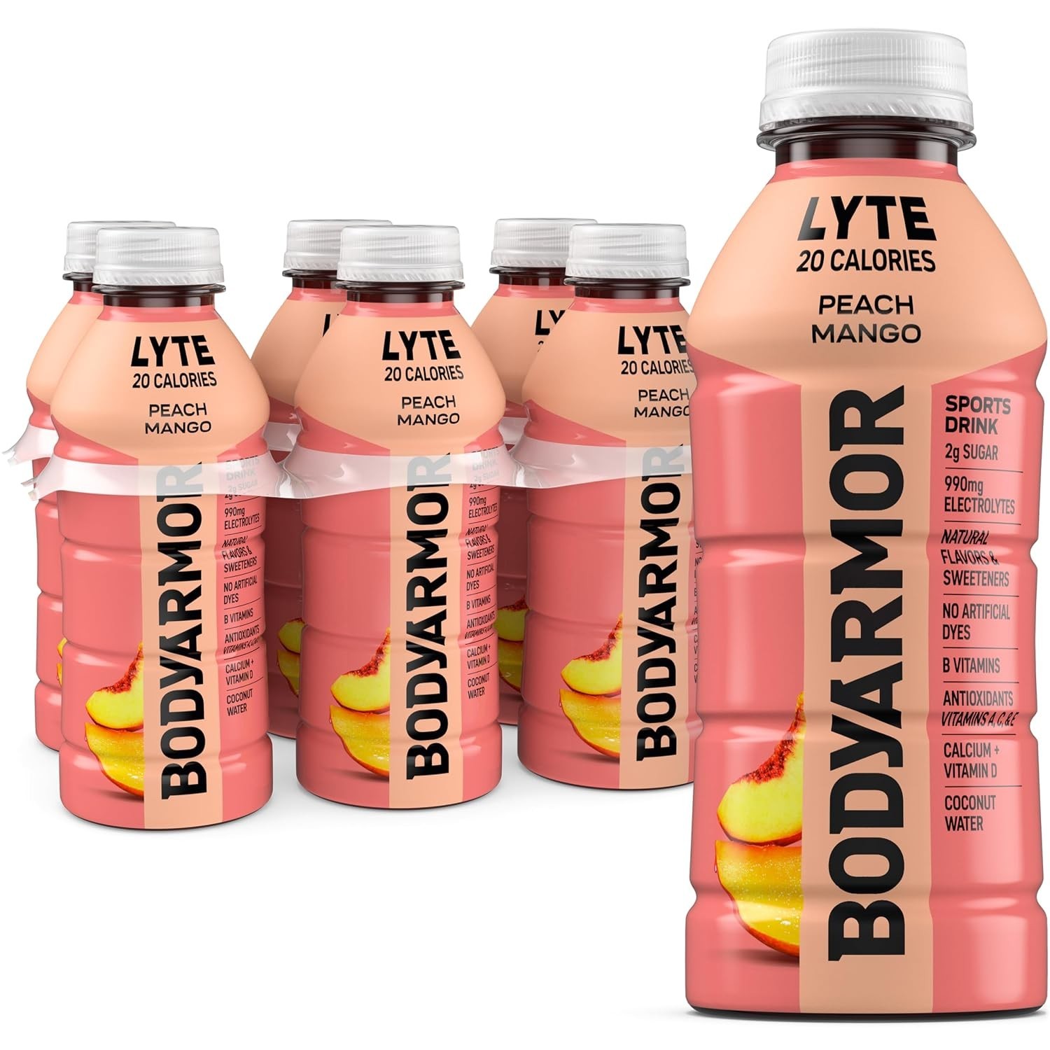 Natural Lyte Sports Drink, Peach Mango Flavor – Hydration Without Guilt 6 Pack