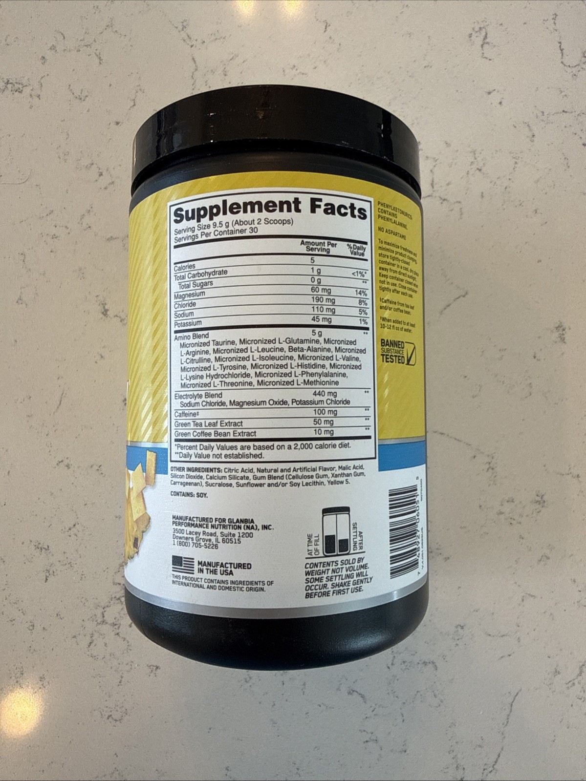Optimum Nutrition Essential Amino Energy, Pineapple Twist Sugar-Free 30 Servings