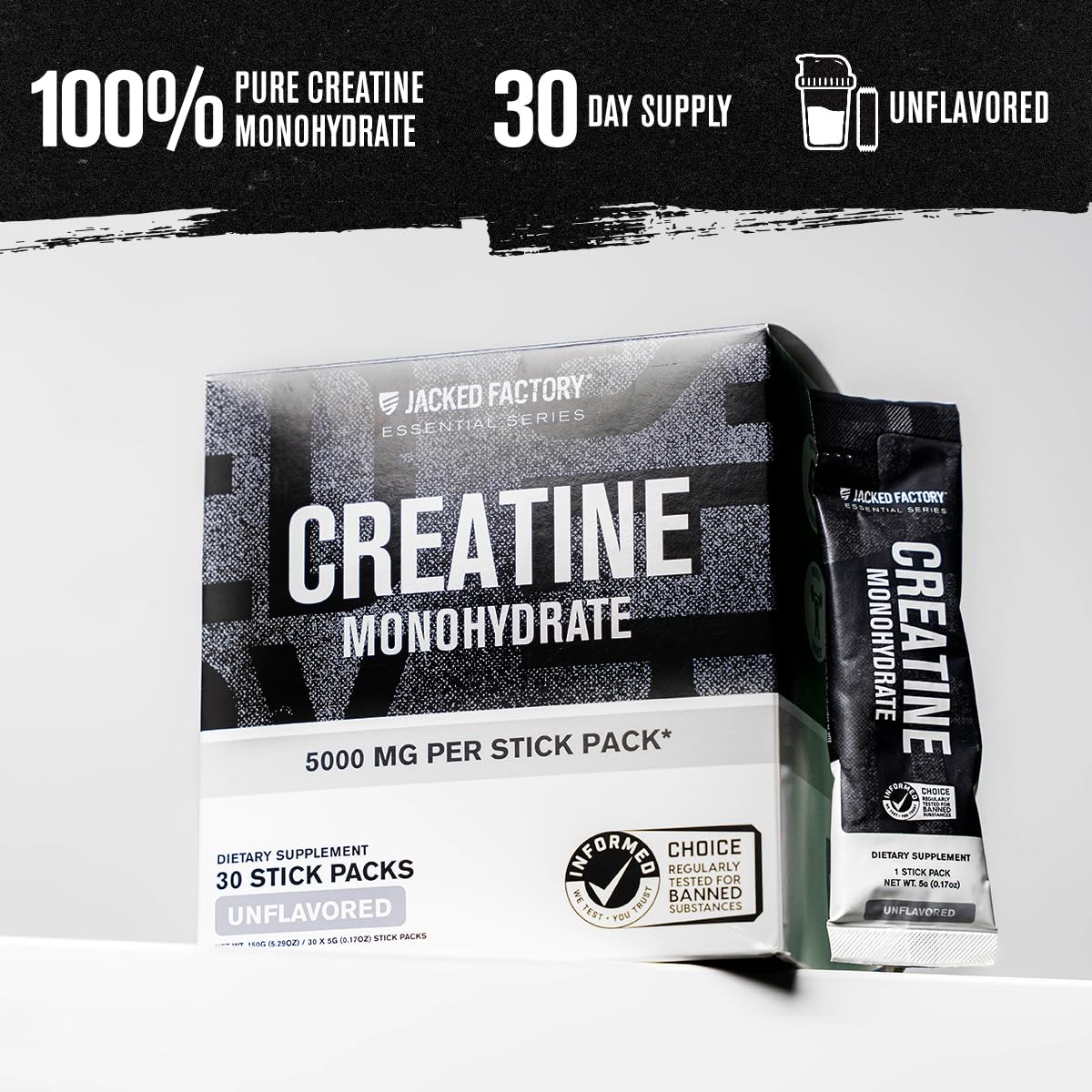 Creatine Monohydrate Stick Packs 150g – 5g Daily Creatine Supplement for Men …