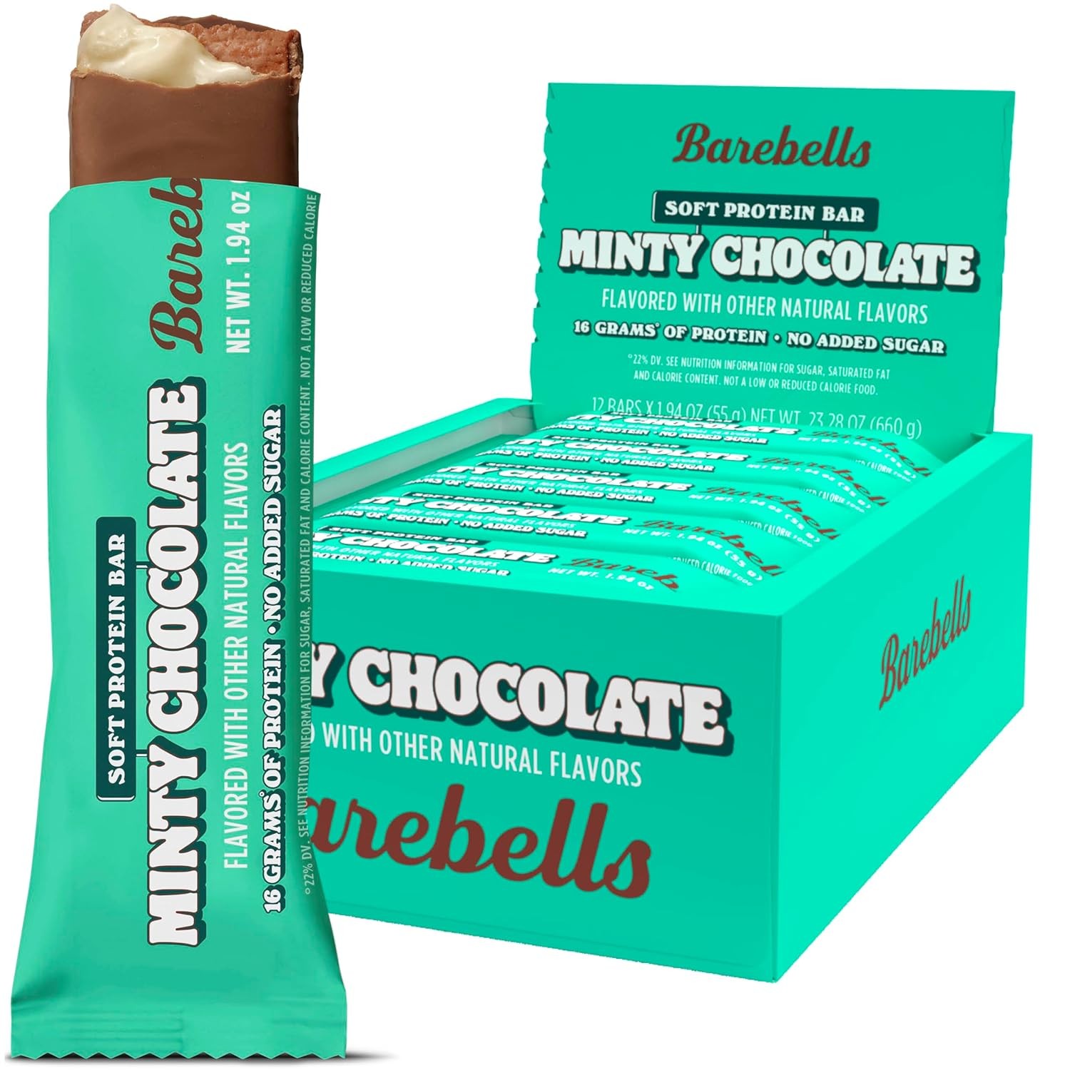 Barebells Soft Protein Bar Minty Chocolate 12 bars – Exp:02/26 – Pack of 2