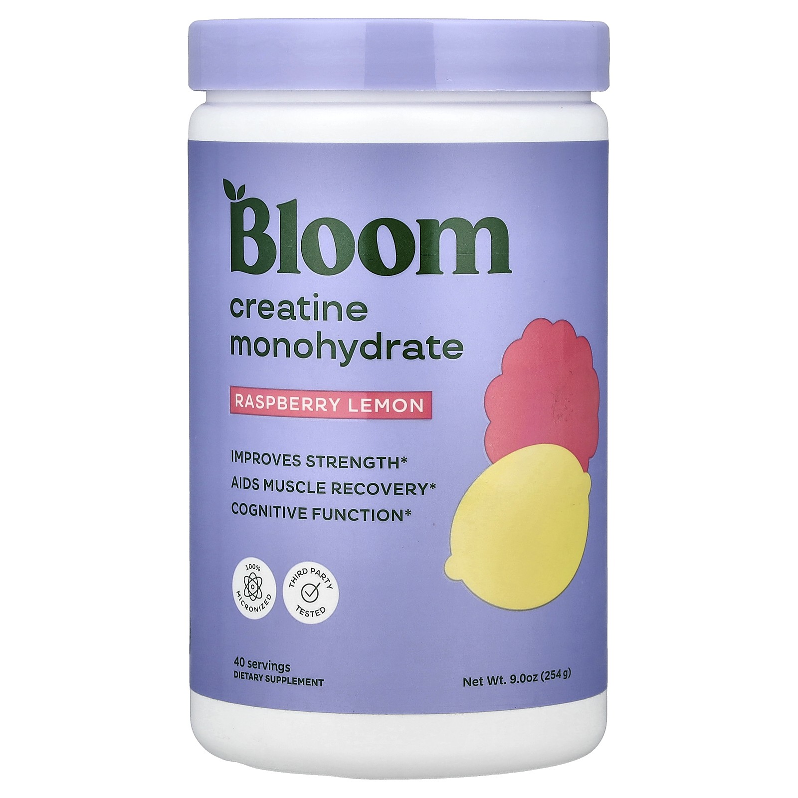 Creatine Monohydrate, Raspberry Lemon, 9 oz (254 g)