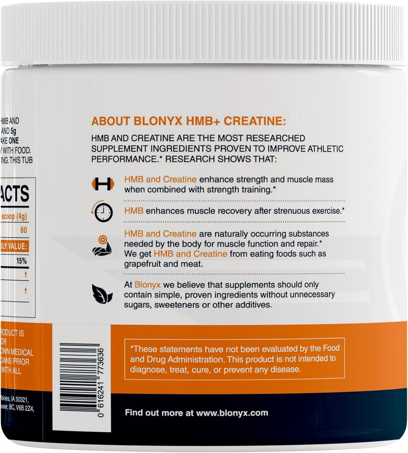HMB + Creatine Supplement – 3g Daily HMB for Enhanced Strength, Power & Recovery