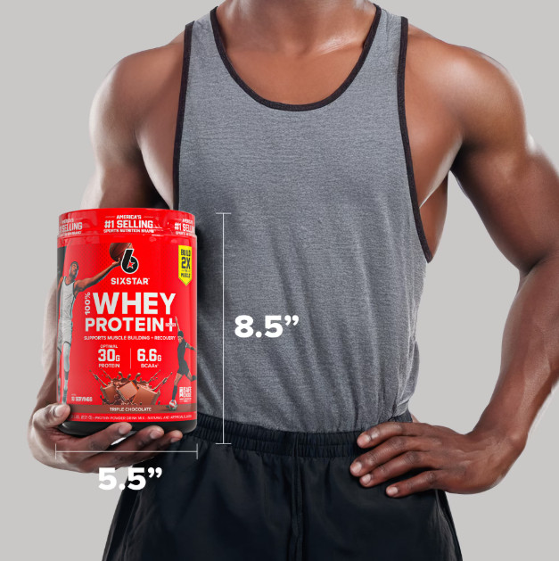 Six Star 100% Whey Protein Powder Plus Triple Chocolate 1.81lb 30g Pro