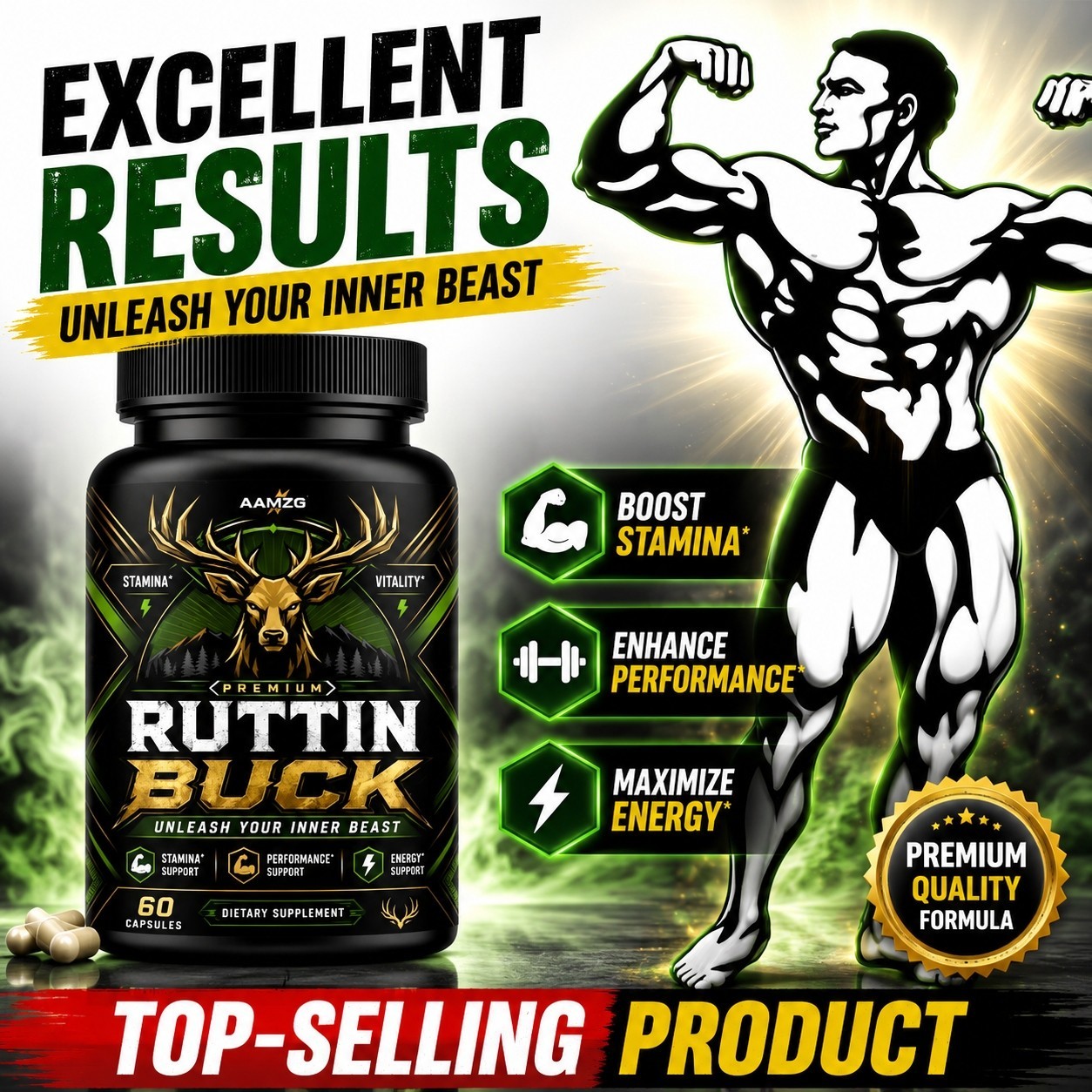Natural Growth Support – Energy & Performance – 60 Capsule