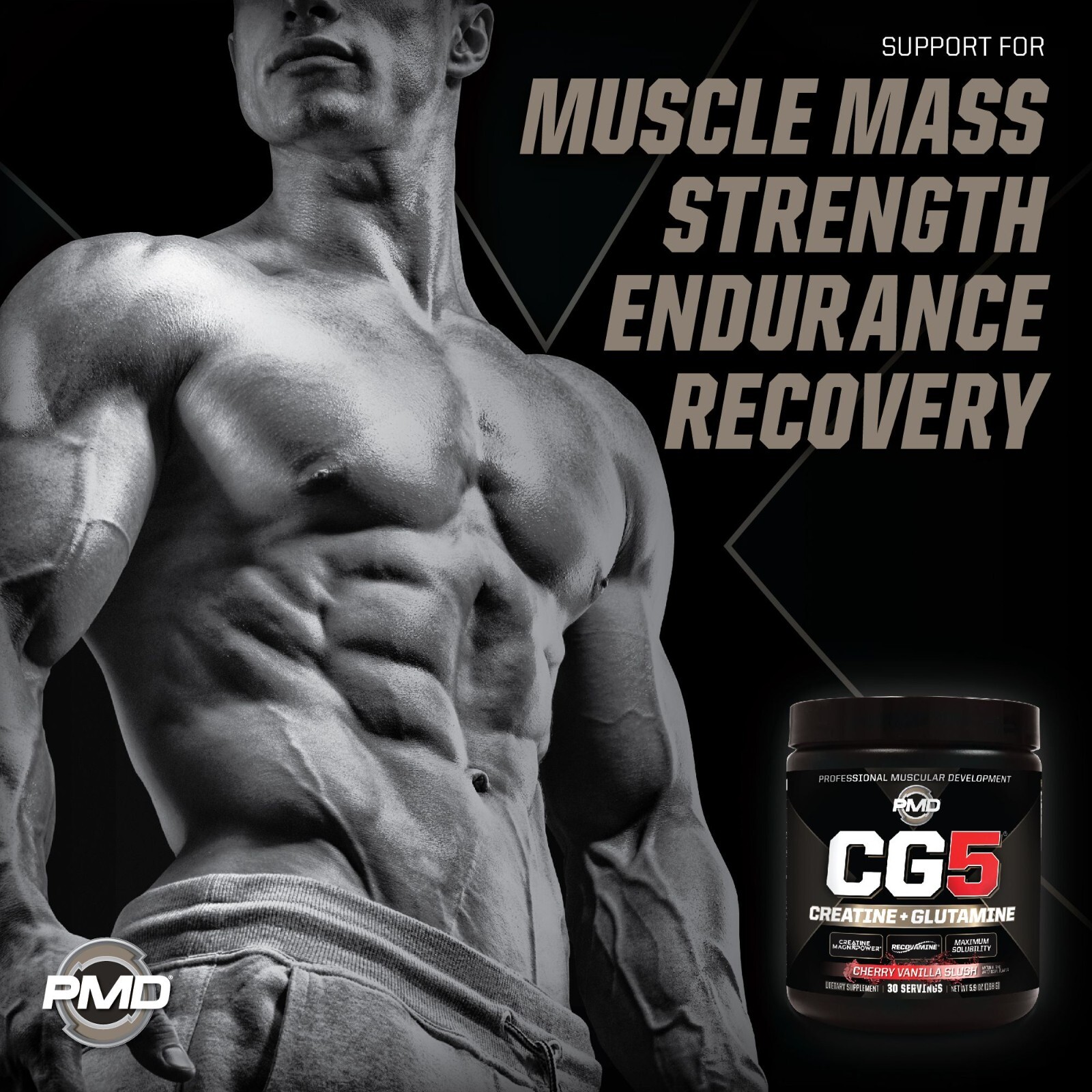 CG5 – Creatine/Glutamine Powder – Strength, Power & Recovery-Cherry Van 30 serve