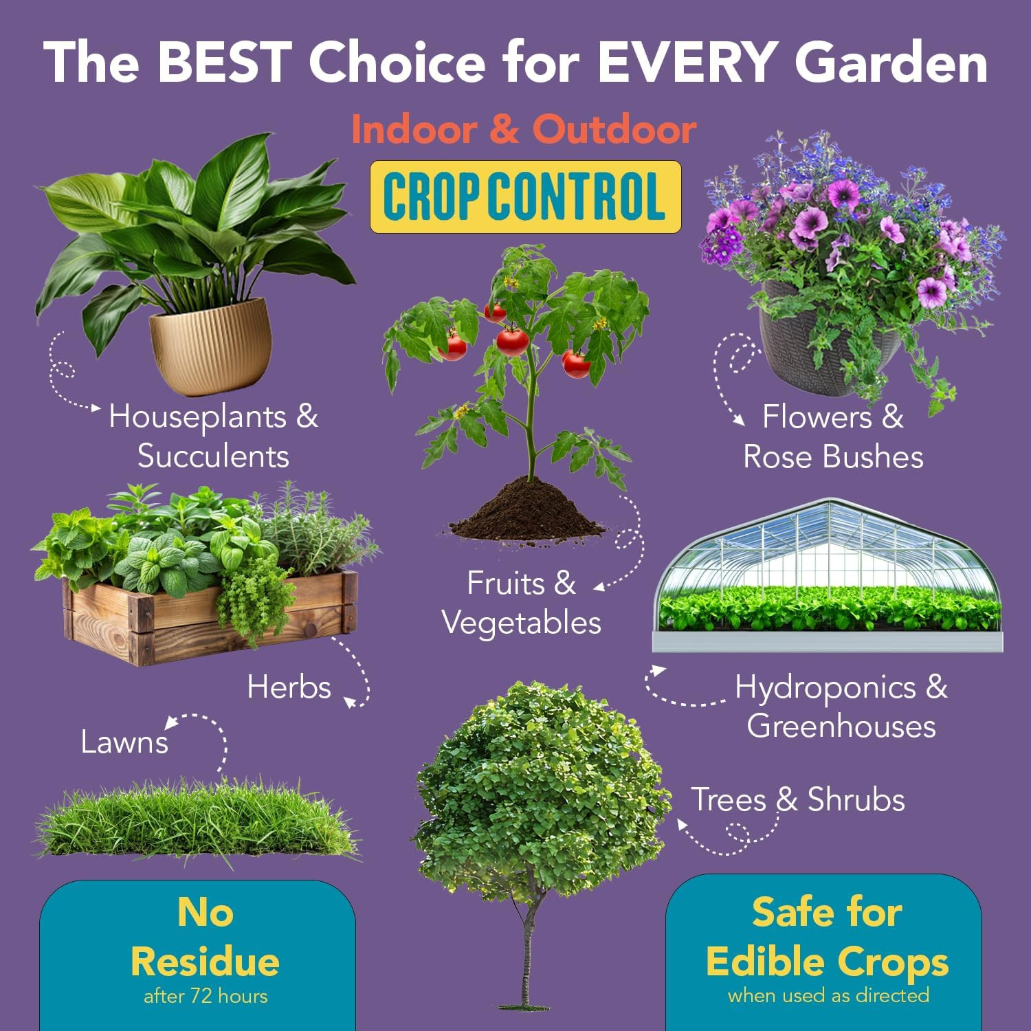 Trifecta Crop Control Insecticidal Soap for Plants | All Natural Fungicide for P