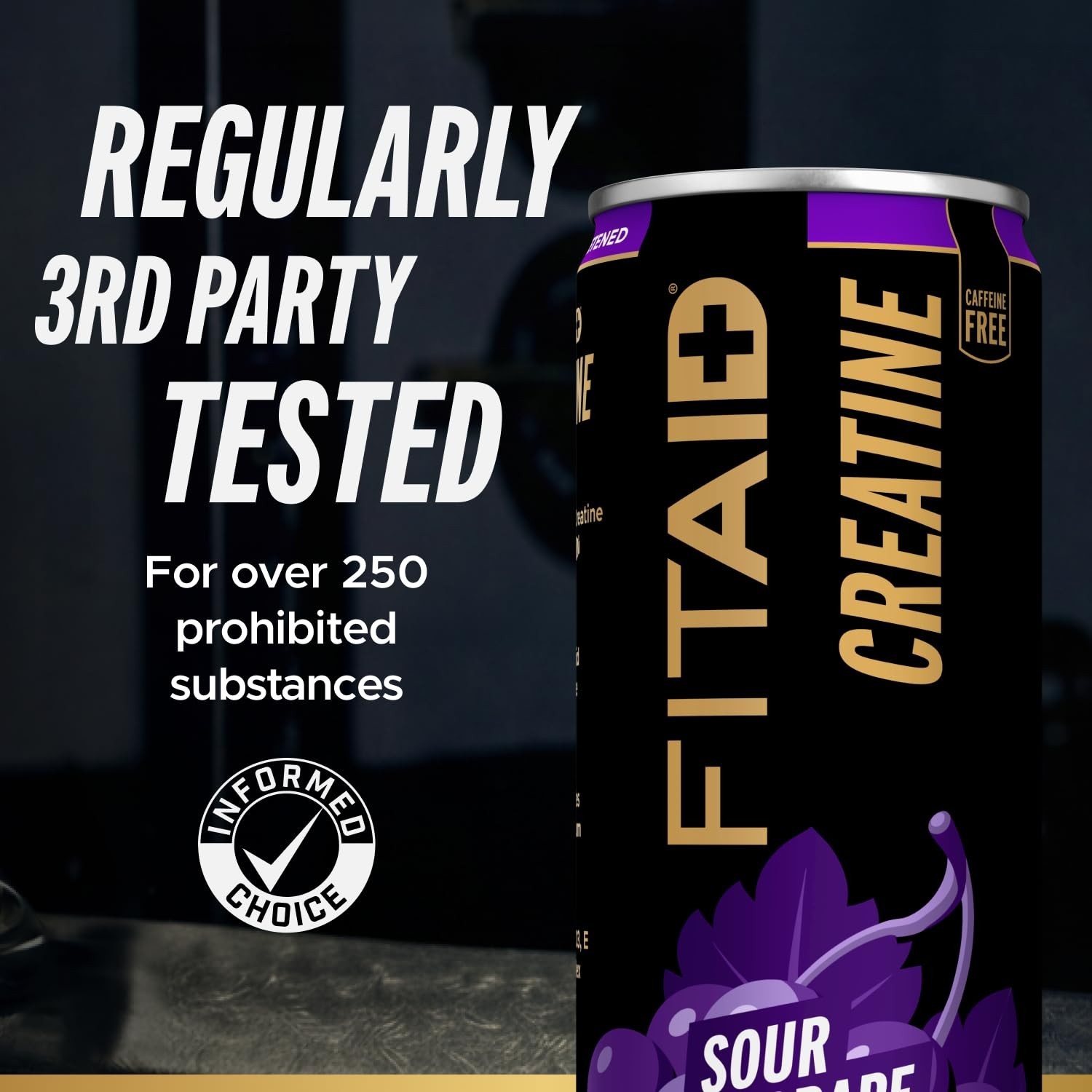 12-Pack Sour Grape Recovery Drink – Creatine, BCAAs, Glucosamine, Electrolytes