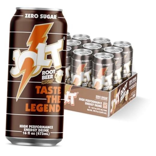 JOLT Energy Drink – 200mg Caffeine Drink with L-Carnitine & Taurine – Root Beer
